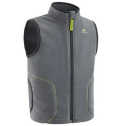 Quechua Fleece Bodywarmer Voor Wandelen Voor Kinderen MH150 Grijs 2-6 Jaar
