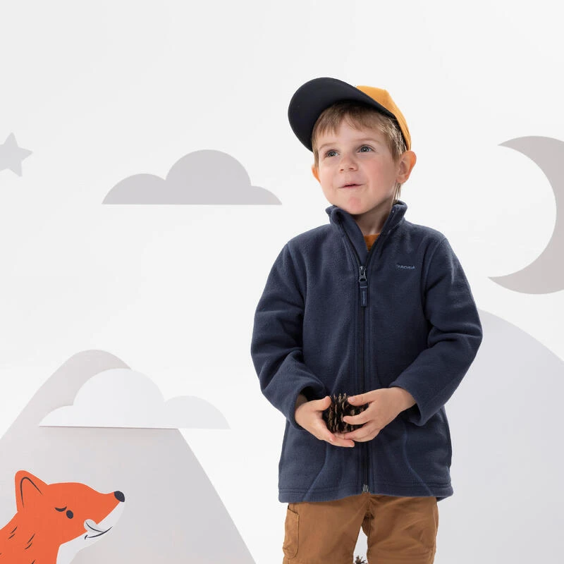 Quechua Fleece Jas Voor Wandelen MH150 Blauw Kinderen 2-6 Jaar 5 Quechua Fleece Jas Voor Wandelen MH150 Blauw Kinderen 2-6 Jaar - Afbeelding 3