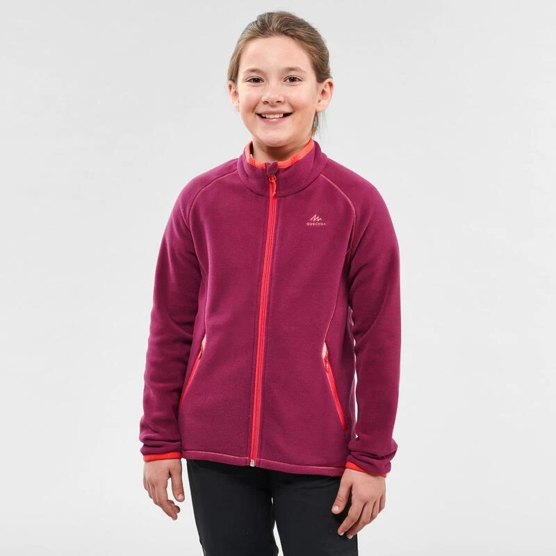 Quechua Fleece Jas Voor Wandelen MH150 Paars Kinderen 7-15 Jaar 4 Quechua Fleece Jas Voor Wandelen MH150 Paars Kinderen 7-15 Jaar - Afbeelding 2