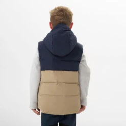 Quechua Gewatteerde Bodywarmer Voor Wandelen Beige En Blauw Kinderen 2-6 Jaar -Quechua gewatteerde bodywarmer voor wandelen beige en blauw kinderen 2 6 jaar 3
