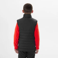 Quechua GEWATTEERDE HYBRIDE WANDELBODYWARMER VOOR KINDEREN 7-15 JAAR -Quechua gewatteerde hybride wandelbodywarmer voor kinderen zwart 7 15 jaar 3