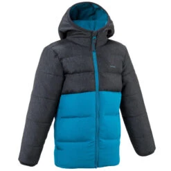 Quechua Gewatteerde Wandeljas Voor Kinderen 2-6 Jaar Grijs/blauw