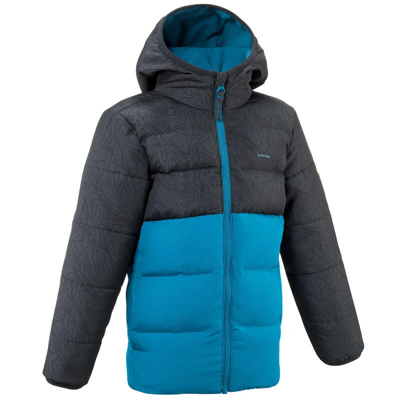 Quechua Gewatteerde Wandeljas Voor Kinderen 2-6 Jaar Grijs/blauw 3 Quechua Gewatteerde Wandeljas Voor Kinderen 2-6 Jaar Grijs/blauw