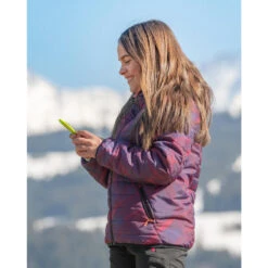 Quechua GEWATTEERDE WANDELJAS VOOR KINDEREN MH500 7-15 JAAR -Quechua gewatteerde wandeljas voor kinderen mh500 7 15 jaar paars met print 14