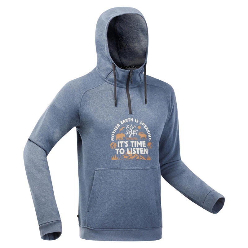 Quechua Hoodie Voor Wandelen Heren NH150 1/2 Rits 3 Quechua Hoodie Voor Wandelen Heren NH150 1/2 Rits