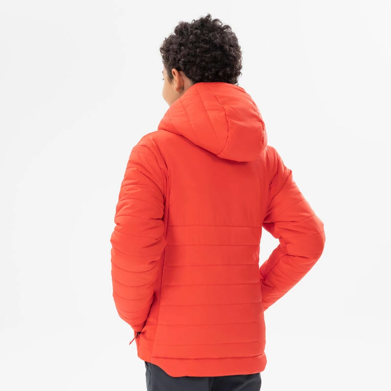 Quechua Hybride Gewatteerde Wandeljas Rood Kinderen 7-15 Jaar 6 Quechua Hybride Gewatteerde Wandeljas Rood Kinderen 7-15 Jaar - Afbeelding 4