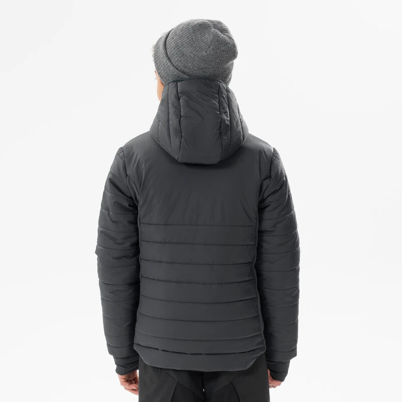 Quechua Hybride Gewatteerde Wandeljas Zwart Kinderen 7-15 Jaar 6 Quechua Hybride Gewatteerde Wandeljas Zwart Kinderen 7-15 Jaar - Afbeelding 4