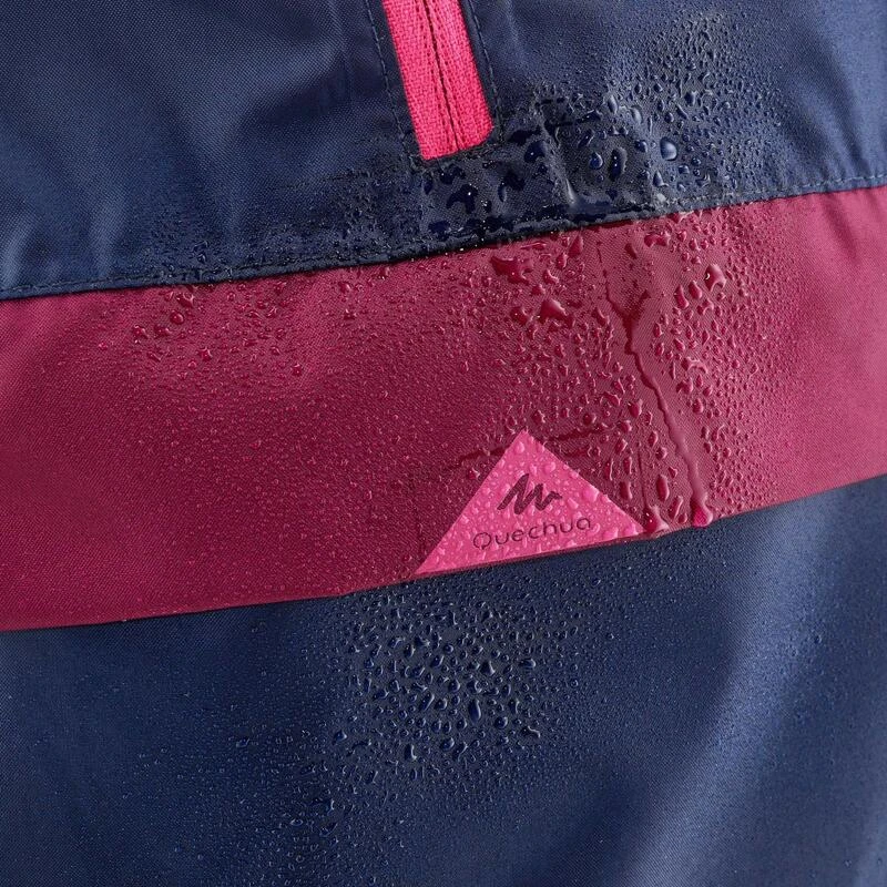 Quechua Regenjas Voor Wandelen MH100 Marineblauw Roze Kinderen 7-15 Jaar 4 Quechua Regenjas Voor Wandelen MH100 Marineblauw Roze Kinderen 7-15 Jaar - Afbeelding 2
