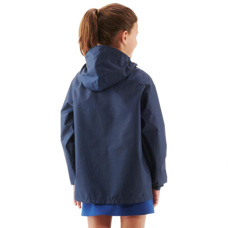Quechua Regenjas Voor Wandelen MH100 Marineblauw Roze Kinderen 7-15 Jaar 5 Quechua Regenjas Voor Wandelen MH100 Marineblauw Roze Kinderen 7-15 Jaar - Afbeelding 3
