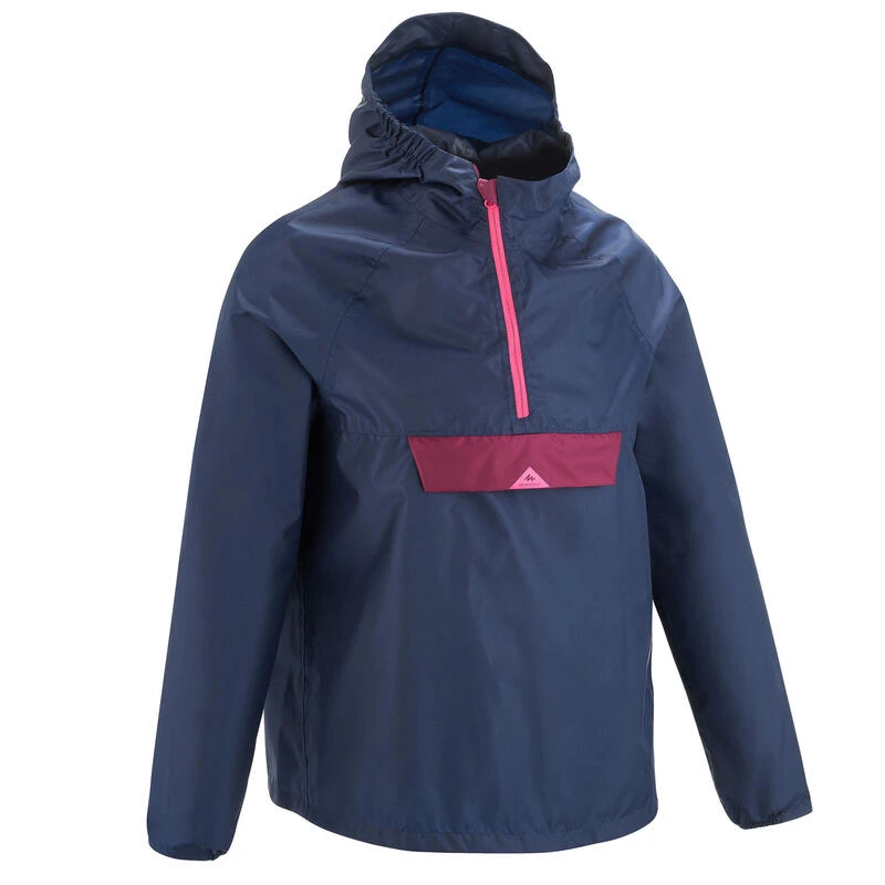Quechua Regenjas Voor Wandelen MH100 Marineblauw Roze Kinderen 7-15 Jaar 3 Quechua Regenjas Voor Wandelen MH100 Marineblauw Roze Kinderen 7-15 Jaar