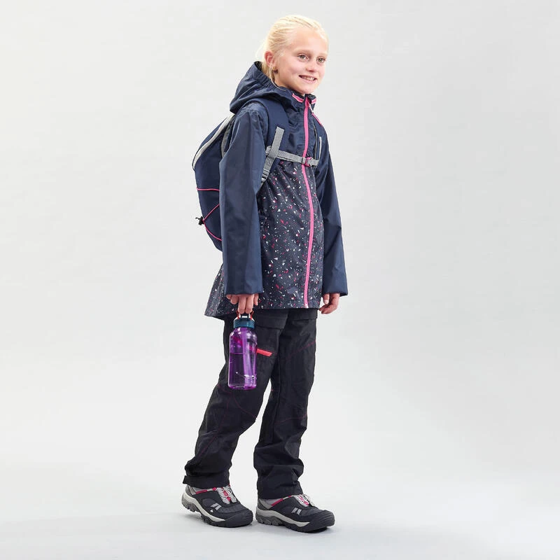 Quechua Regenjas Voor Wandelen MH150 Marineblauw Kinderen 7-15 Jaar 4 Quechua Regenjas Voor Wandelen MH150 Marineblauw Kinderen 7-15 Jaar - Afbeelding 2