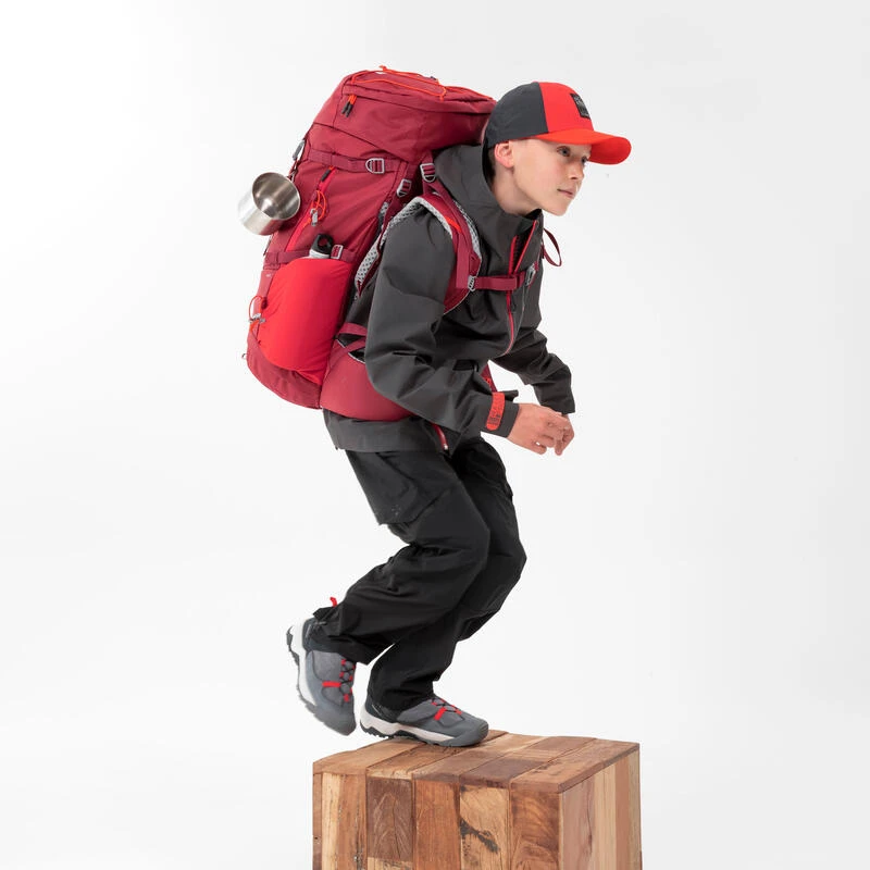 Quechua Regenjas Voor Wandelen MH550 Zwart Kinderen 4 Quechua Regenjas Voor Wandelen MH550 Zwart Kinderen - Afbeelding 2
