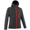 Quechua Softshell-wandeljas Voor Meisjes Hike 900 -Quechua softshell jas voor wandelen kinderen mh550 zwart 7 15 jaar