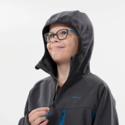 Quechua Softshell Jas Voor Wandelen MH550 Blauw En Grijs Kinderen 7-15 Jaar -Quechua softshell jas voor wandelen mh550 blauw en grijs kinderen 7 15 jaar 3