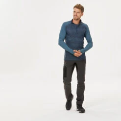 Quechua -Quechua uv werend wandelshirt voor heren mh550 lange mouwen 1