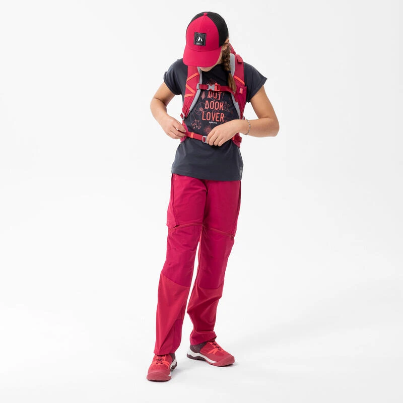 Quechua Wandel T-shirt MH100 Donkergrijs Kinderen 7-15 Jaar 4 Quechua Wandel T-shirt MH100 Donkergrijs Kinderen 7-15 Jaar - Afbeelding 2