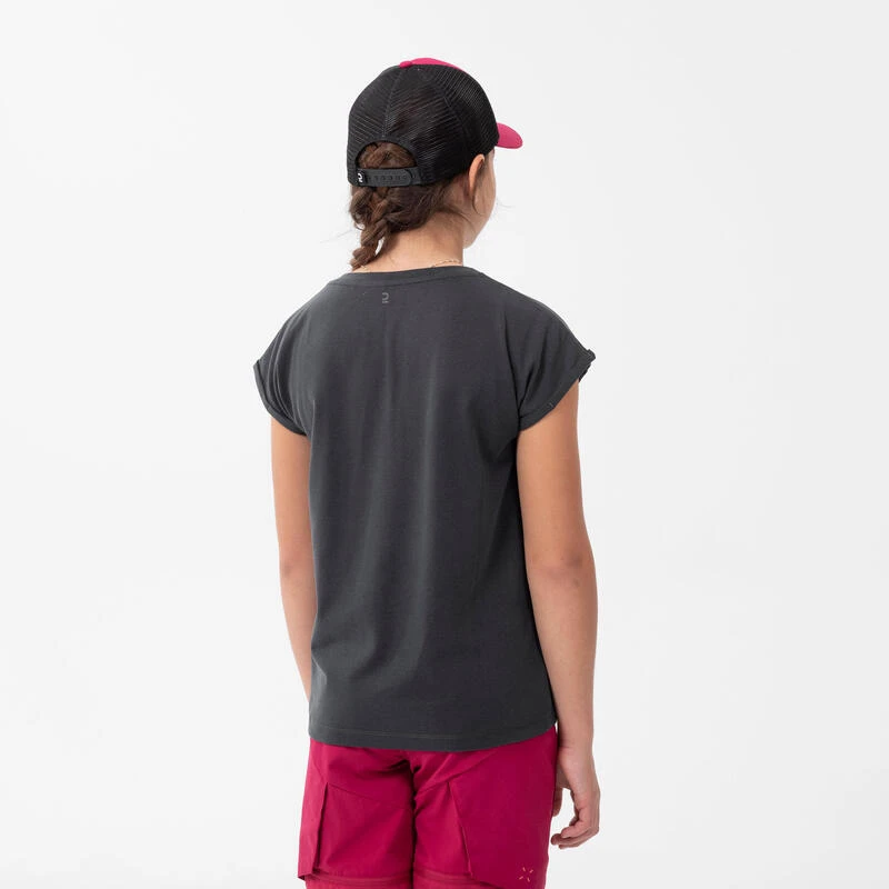 Quechua Wandel T-shirt MH100 Donkergrijs Kinderen 7-15 Jaar 6 Quechua Wandel T-shirt MH100 Donkergrijs Kinderen 7-15 Jaar - Afbeelding 4