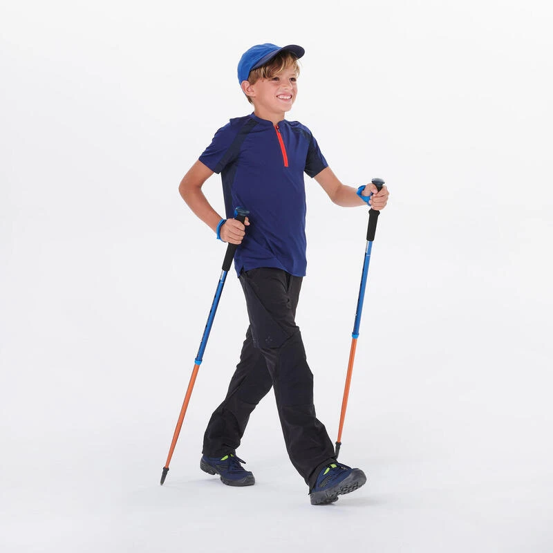 Quechua Wandel T-shirt MH550 Blauw Kinderen 7-15 Jaar 4 Quechua Wandel T-shirt MH550 Blauw Kinderen 7-15 Jaar - Afbeelding 2