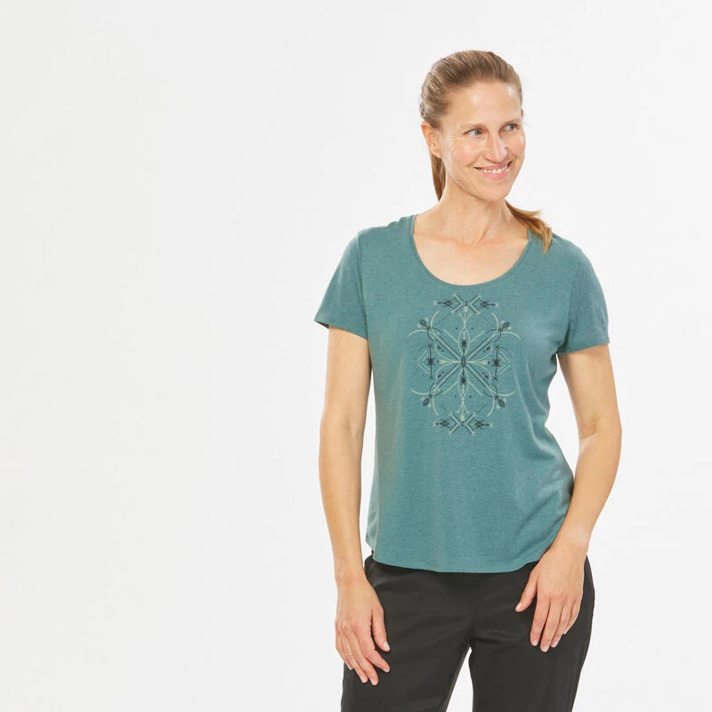 Quechua Wandel T-shirt Voor Dames NH500 5 Quechua Wandel T-shirt Voor Dames NH500 - Afbeelding 3