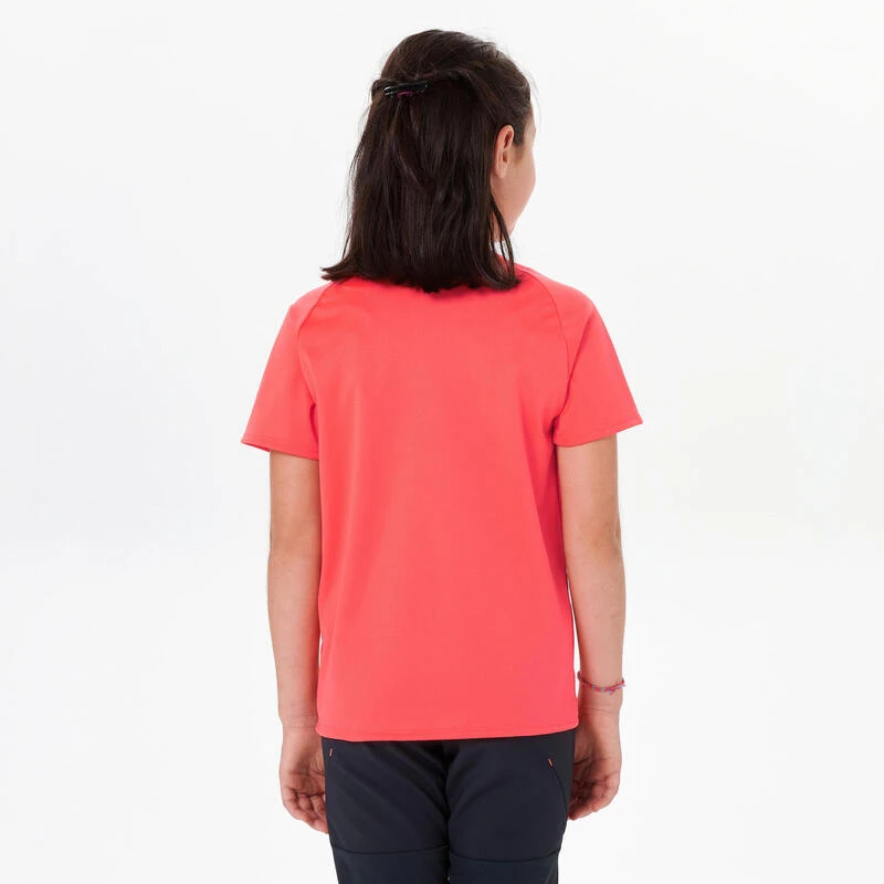 Quechua Wandel T-shirt Voor Kinderen MH500 Koraalrood 7 Tot 15 Jaar 6 Quechua Wandel T-shirt Voor Kinderen MH500 Koraalrood 7 Tot 15 Jaar - Afbeelding 4