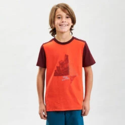 Quechua Wandel T-shirt Voor Kinderen Van 7 Tot 15 Jaar MH100 Oranje -Quechua wandel t shirt voor kinderen van 7 tot 15 jaar mh100 oranje 2