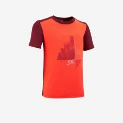 Quechua Wandel T-shirt Voor Kinderen Van 7 Tot 15 Jaar MH100 Oranje