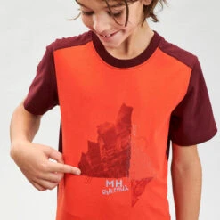 Quechua Wandel T-shirt Voor Kinderen Van 7 Tot 15 Jaar MH100 Oranje -Quechua wandel t shirt voor kinderen van 7 tot 15 jaar mh100 oranje 4
