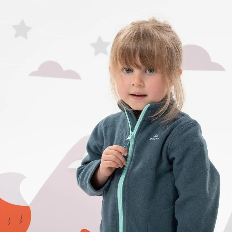 Quechua Wandelfleece Voor Kinderen MH150 Grijs 2-6 Jaar 7 Quechua Wandelfleece Voor Kinderen MH150 Grijs 2-6 Jaar - Afbeelding 5
