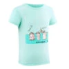 Quechua Wandelshirt Voor Kinderen MH100 Fluo Turquoise 2 Tot 6 Jaar -Quechua wandelshirt voor kinderen mh100 fluo turquoise 2 tot 6 jaar