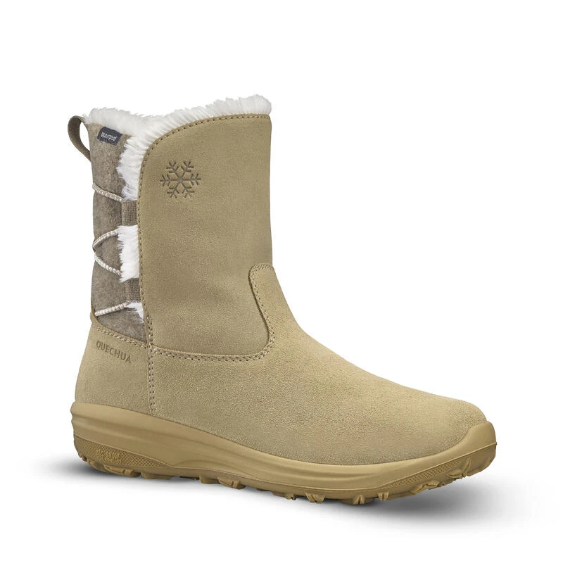 Quechua Warme Waterdichte Snowboots Dames SH100 X-WARM Leer 3 Quechua Warme Waterdichte Snowboots Dames SH100 X-WARM Leer