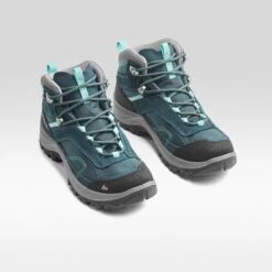 Quechua Waterdichte Bergwandelschoenen Voor Dames MH100 Mid -Quechua waterdichte bergwandelschoenen voor dames mh100 mid turquoise 3